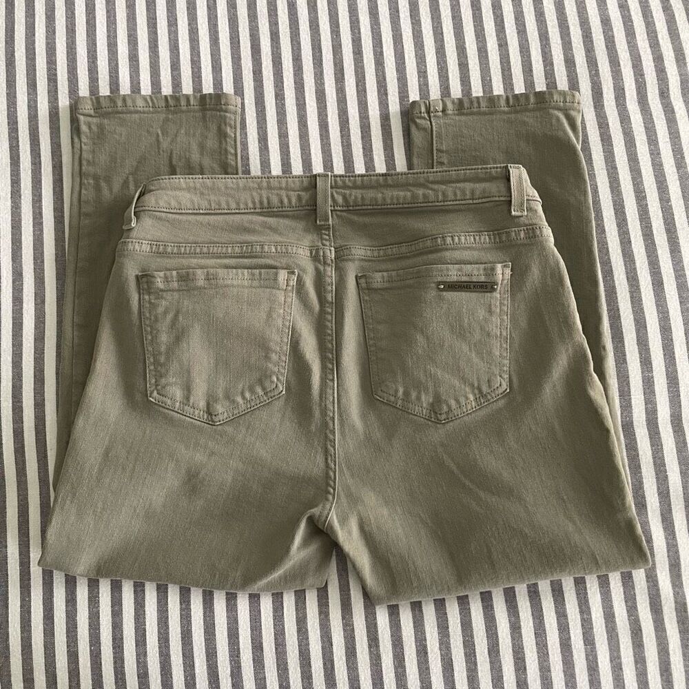 Michael Kors Skinny Cropped Jeans Sage Green Size 6